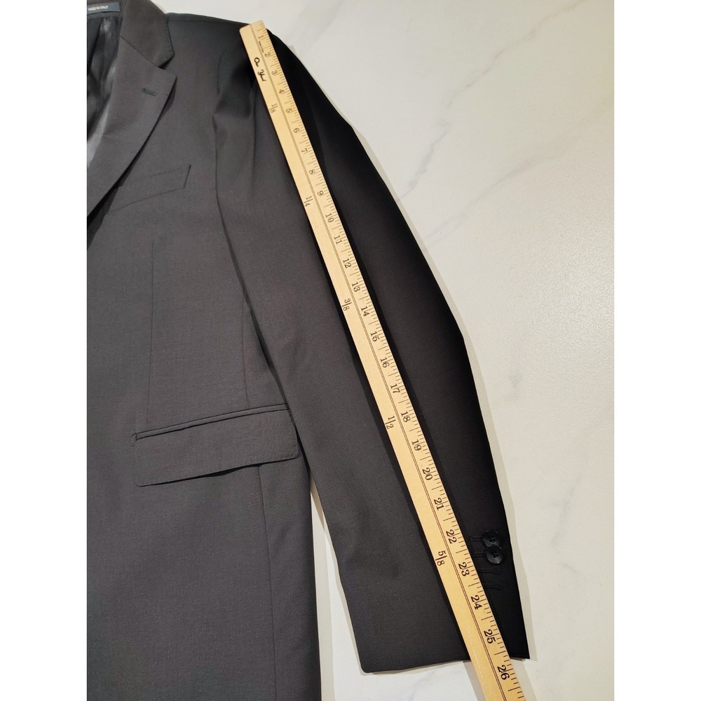 Angelo Nardelli Sport coat Blazer Mens Black Marzotto Wool Stretch Size 44 Italy - Picture 9 of 12
